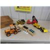 Image 1 : 5 Tonka Toys ; Forklift, Crane Truck, Van, Dump Truck, Wheel Loader