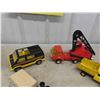 Image 3 : 5 Tonka Toys ; Forklift, Crane Truck, Van, Dump Truck, Wheel Loader