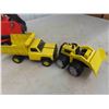 Image 4 : 5 Tonka Toys ; Forklift, Crane Truck, Van, Dump Truck, Wheel Loader