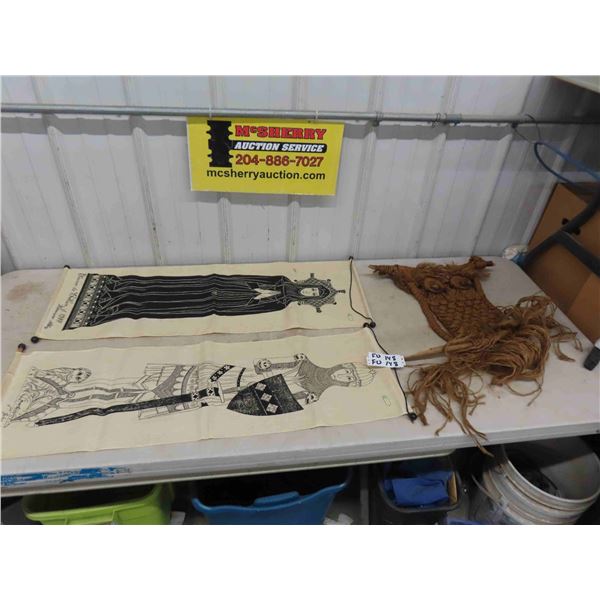 Macrame Owl, Medieval Display, Decorations/ Décor