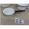Image 3 : 5 Enamel Pots - 4 with Lids - All White + Black