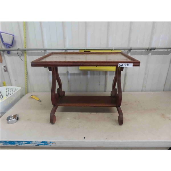 Oak Coffee Table - Vintage with Glass Protector Top