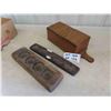 Image 1 : Wooden Note Box + 2 Korean Rice Presses - Primitive