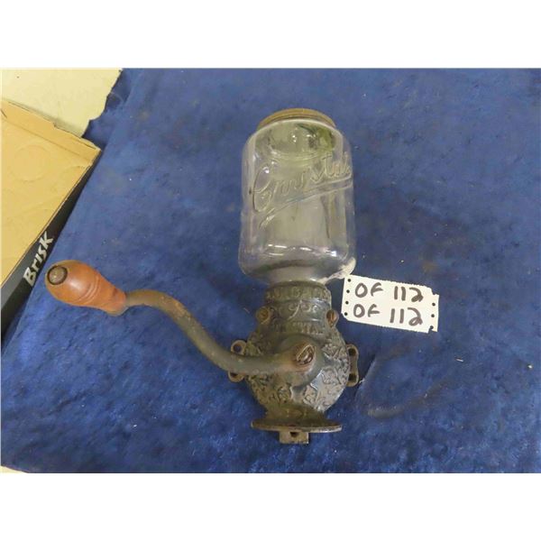 Arcade Coffee Grinder - Wall Mount Case with Proper Lid + Glass - Nice Find! 