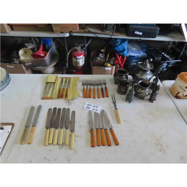 Silver Tea Set, Flatware Set