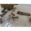 Image 5 : Cast Mantle Lamp, Old Reload Ammo, Pocket Knife, Binoculars, Duck Call, 