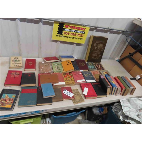 40 ++ Books - Vintage ; Atlas, Winding Star, Abe Lincoln - Mix of Stories + Educational