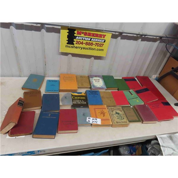 30 Books - Stories + Educational ; Over The Hills, The Little French Girl, Canadian Speller