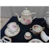 Image 4 : Various China, Tea Pots, Cup + Saucer, Soup tureen, Dishes, Trays, plus more
