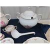Image 5 : Various China, Tea Pots, Cup + Saucer, Soup tureen, Dishes, Trays, plus more
