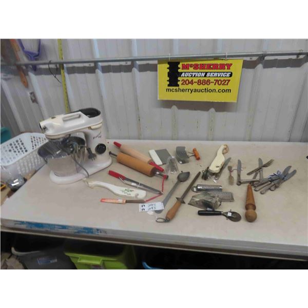 Kenwood Chef Mixer, Rolling Pins, Utensils, Flatware