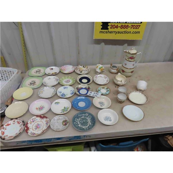 32 pcs Odds of Mix n Match China ; Cups + Saucers, Bavaria Coco Pitcher with 