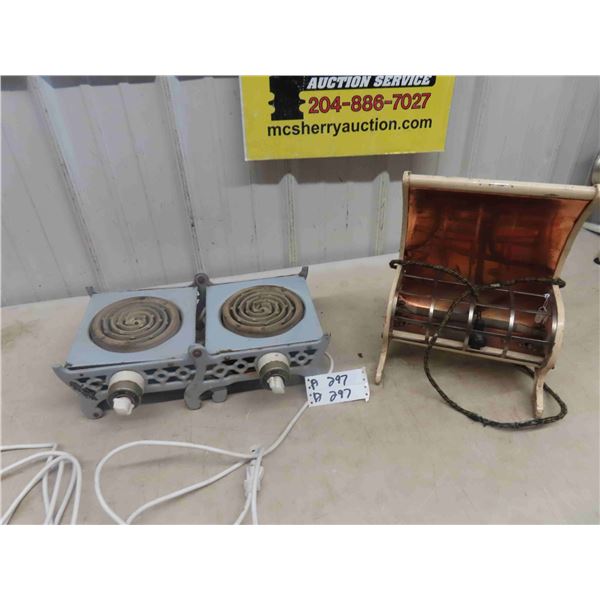 Electric Folding Portable 2 Burner Cooker + Superior Electric Heater