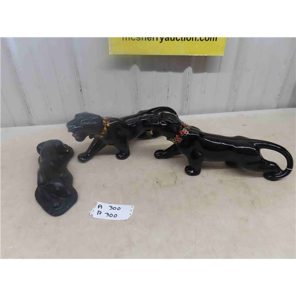 3 Panther Ornaments