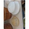 Image 9 : 3 Chamber Pots - 2 with Lids, 2 Bushell Baskets, 5 Light Shades / Covers
