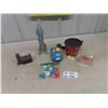 Image 1 : Mechanical Rocket Bank Vanity, Metal Church Bank, Namco Pacman Control, Pogs, 