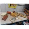 Image 5 : Wooden Voting Box, Small Metal Container, Player Box Tool, 70 Year Old Rug Runner