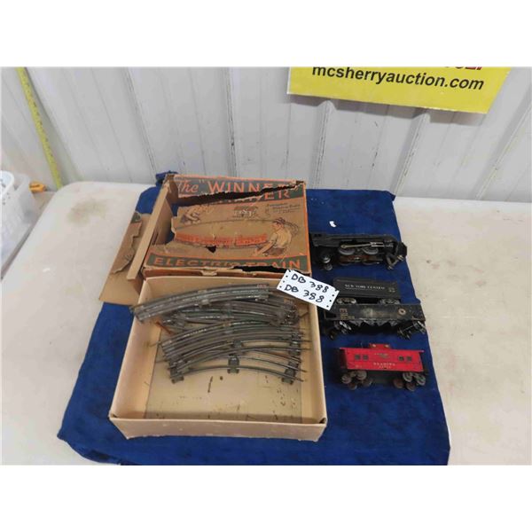 The Winner Electric Train with Box - Box Torn - Vintage