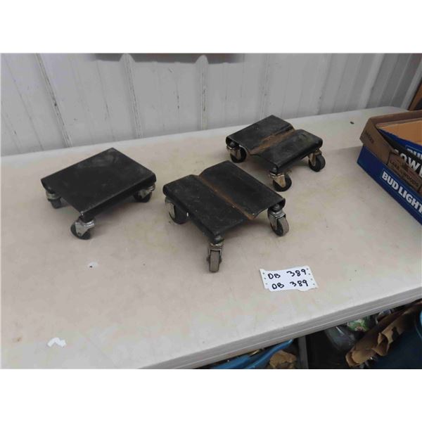 Set of 3 Snowmobile Dollies