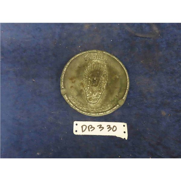 Indian Motorcycle Ashtray 6" Wide - Light Cast Metal - Believed to be Vintage