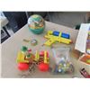Image 6 : Fort Apache Play Set, VW Plastic Camper, Fisher Price Toys, Marbles, Assorted Die Cast