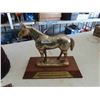 Image 4 : 1970's Chrome Horse Award, Riders Hat, Bit, Owl Plaque