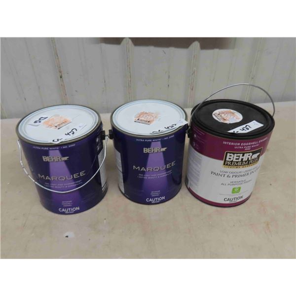 2 Gal of Eggshell White Paint + 1 Gal Primer