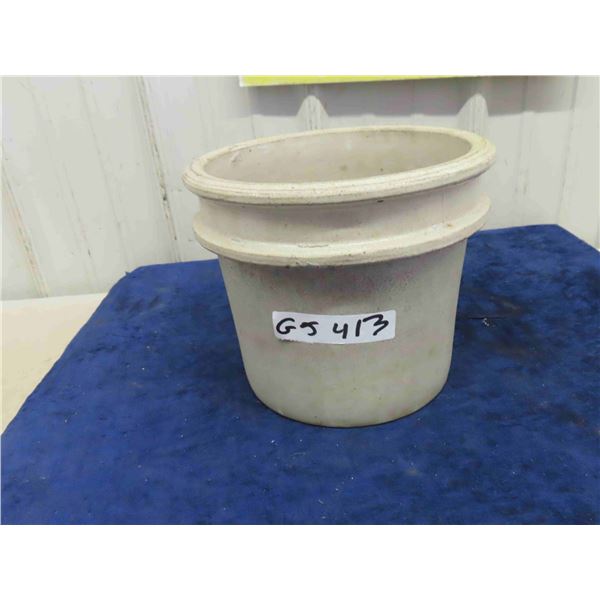 Unusual Crock with Double Rim + Red Wing Stamp on Bottom