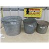 Image 1 : 3 Galvanized Tub + Pails