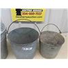 Image 4 : 3 Galvanized Tub + Pails