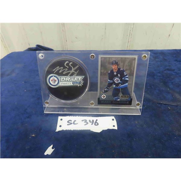 Mark Scheifele Signed Puck + Card