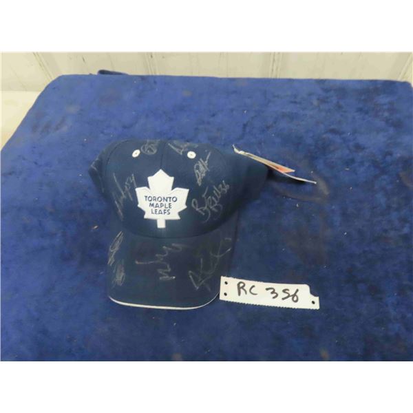 Toronto Maple Leaf Signed Hat; Ben Horos #26, Chris Newberry #54, Paul Maurice