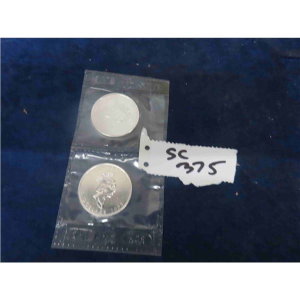 (2) 2003 1 oz Silver Maple Mint Sealed