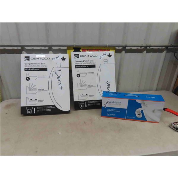 Fresh Spa Bidet Attachment - New & 2 Toilet Seats - Centoco