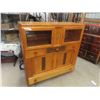 Image 1 : Sweet 1940's-50's China Cabinet + Hutch 16" x 46" x 47.5" 
