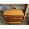 Image 2 : Antique Pine 5 Drawer Dresser on Casters 18" x 42" x 47" 