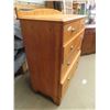 Image 3 : Antique Pine 5 Drawer Dresser on Casters 18" x 42" x 47" 