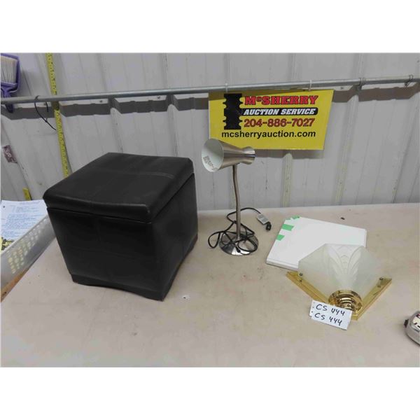 Ottoman with Storage, Flex Desk Lamp, plus more