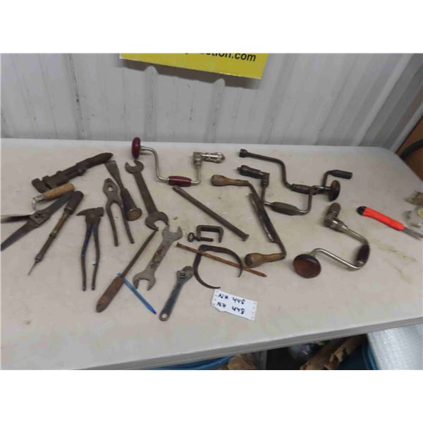 Brass + Bits ; Wrenches, Wire Cutter, Draw Knife