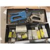 Image 2 : Staplers + Staples, Drill Press Mortising Kit, Assorted Drill Bits - Many New