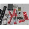 Image 5 : Staplers + Staples, Drill Press Mortising Kit, Assorted Drill Bits - Many New