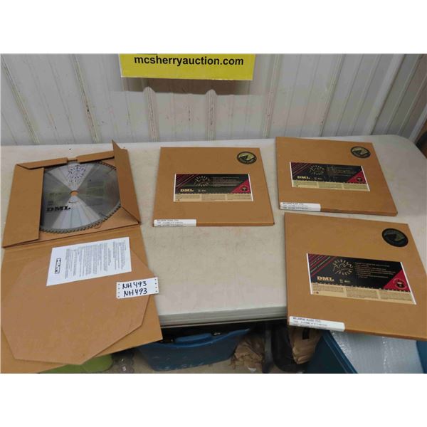 4 New in Box DML Golden Eagle 1" X 14" Dyanite C-4 Carbide Melamine Saw Blades