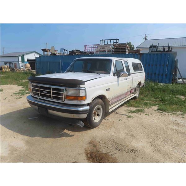 93 Ford F150 Super Cab, 2 Good Rear Tires, Tow Package, Problem Cracked Oil Pan - 