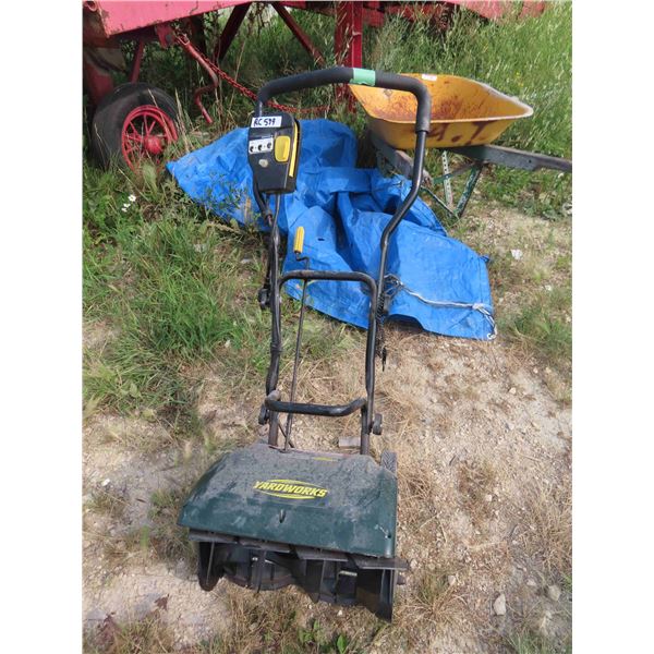 Yard Works Electric Snow Thrower- Untested 