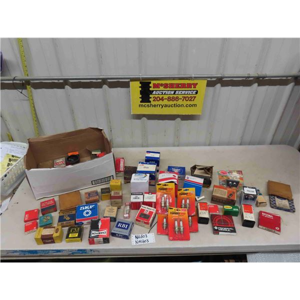 Large Assortment of New Old Stock Car Parts : Switches, Caps, Plugs, Bearings, + Much much more