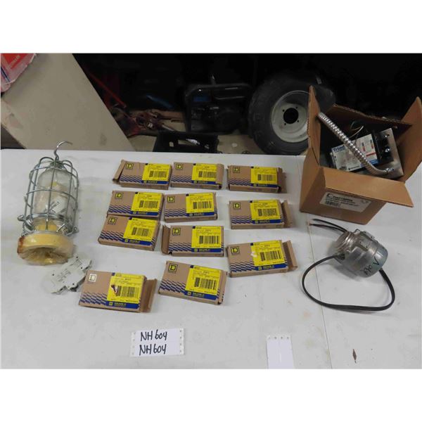 Square D Breakers - New, Glass Light Cover, Electric Motor