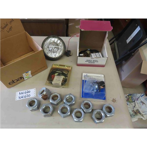 Immersion Heater, 6V Relay, Block Heater Cord, Lamp, Large Nuts