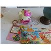 Image 2 : Hello Kitty Clock, Small Metal Globe, 3 French Disney Records + Books, 2 Beanies