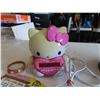 Image 4 : Hello Kitty Clock, Small Metal Globe, 3 French Disney Records + Books, 2 Beanies