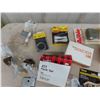 Image 2 : Large Assortment of Packaged Hardware: Hinges, Door Stops, Speaker Wire,  plus more 
